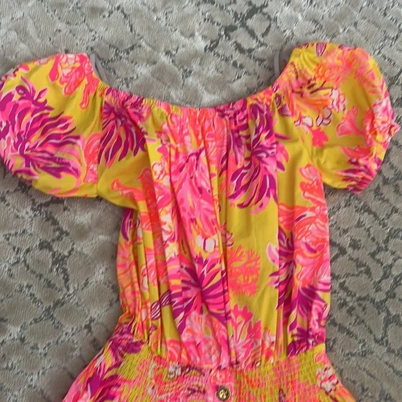 Lilly Pulitzer yellow pink dress - Picture 6 of 8
